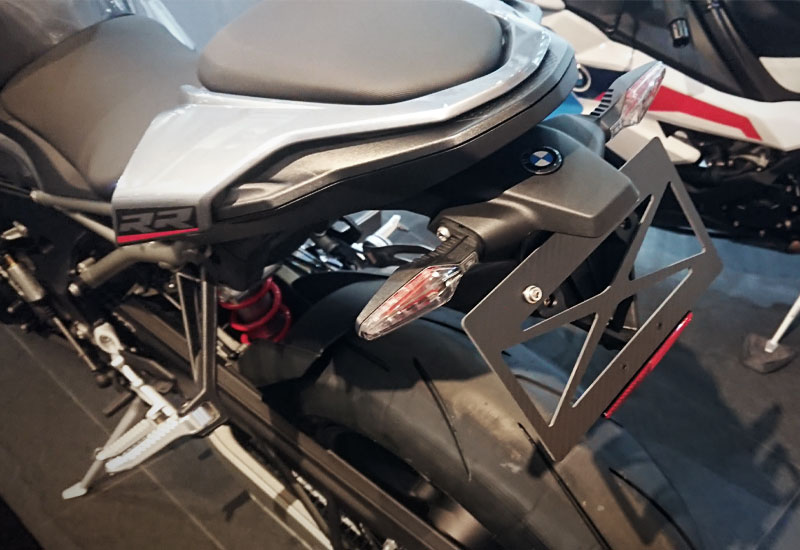 License Plate Base Bracket installed on BMW S1000RR